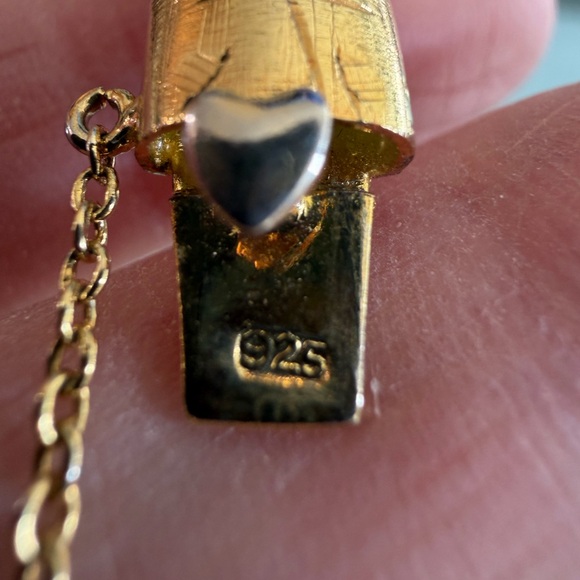 Vintage Jade Square Bangle Bracelet w/ Gold Inlay – Sterling Silver 925 - Picture 12 of 15